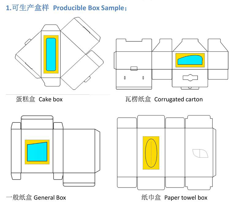 彩盒貼窗機(jī)設(shè)備加工樣盒